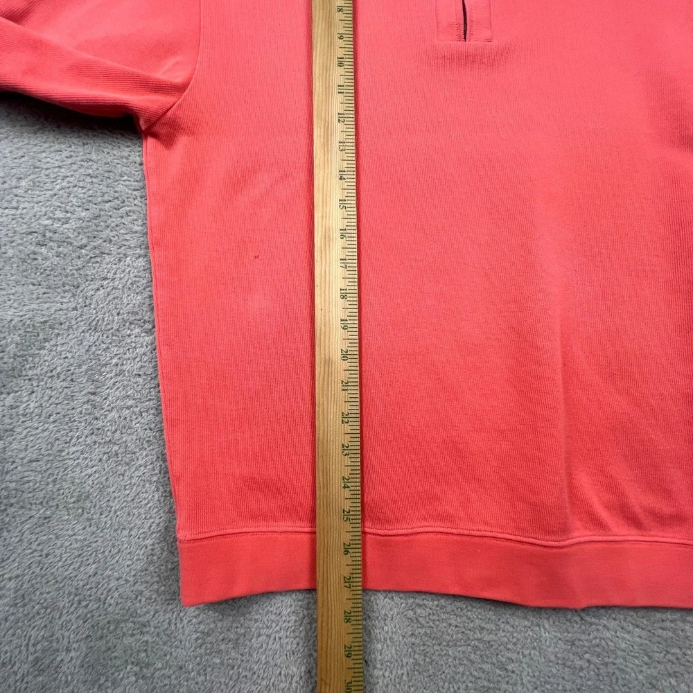 Cutter & Buck Quarter Zip Pullover Womens Large Coral Pima Cotton Ribbed Athlete